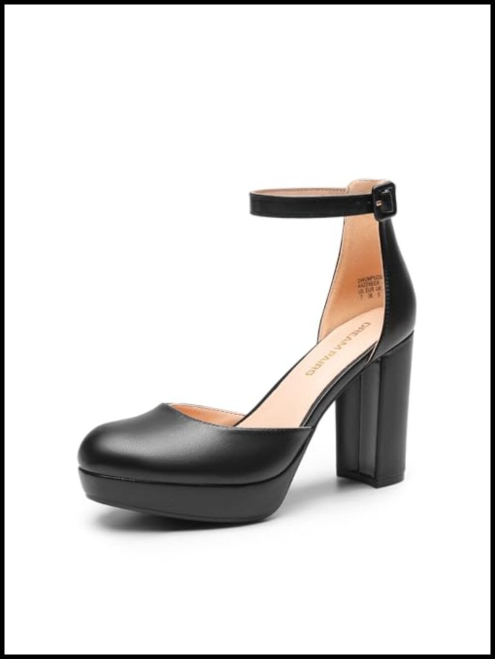 Chunky Platform Heels for Women Mary Jane Ankle Strap Pumps